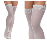 Mapale 1097 Mesh-Oberschenkelhohe Strümpfe, Farbe Shoreline Grey